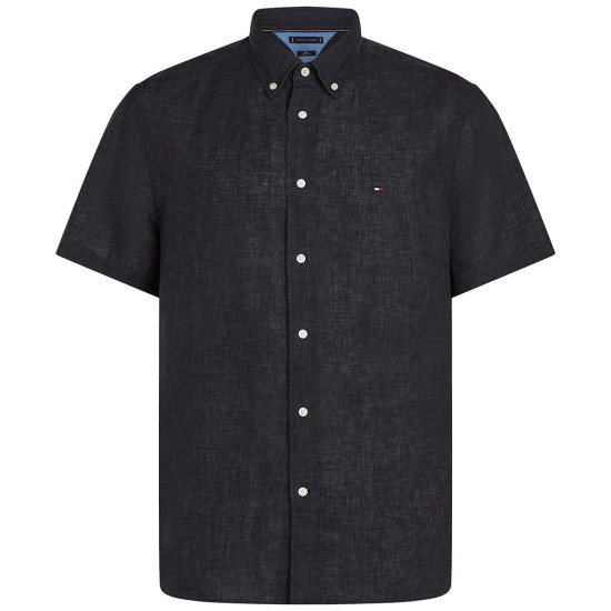 Tommy Hilfiger Μαύρο Πουκάμισο Button Down 100% Linen - MW0MW35207