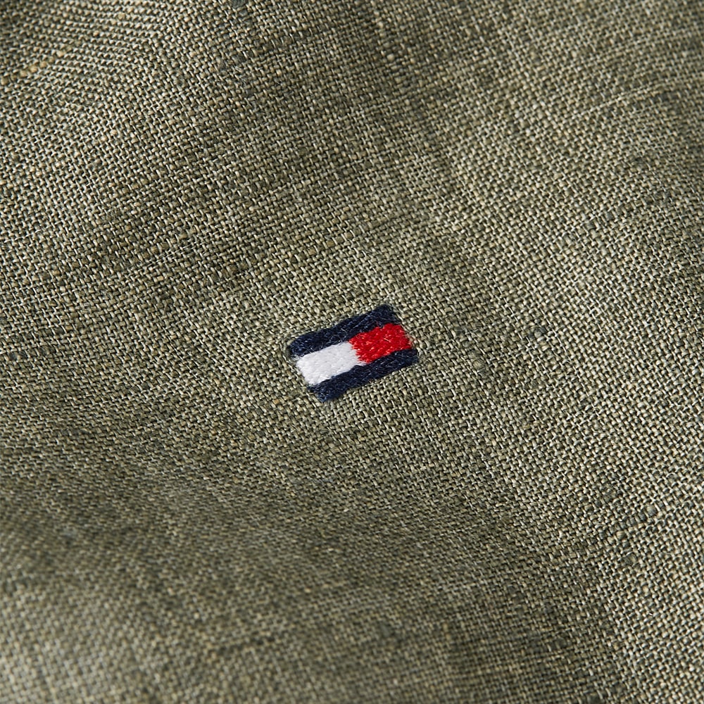 Tommy Hilfiger Λαδί Πουκάμισο Button Down 100% Λινό - MW0MW34602