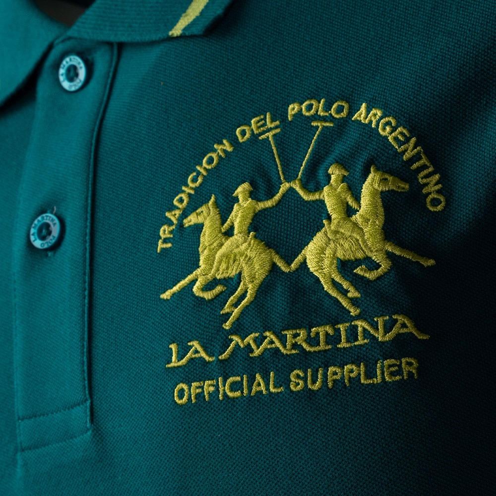 La Martina Πράσινο Κοντομάνικο polo - 3LMVMP306