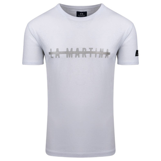 La Martina Λευκό T-shirt C Neck - 3LMVMR302