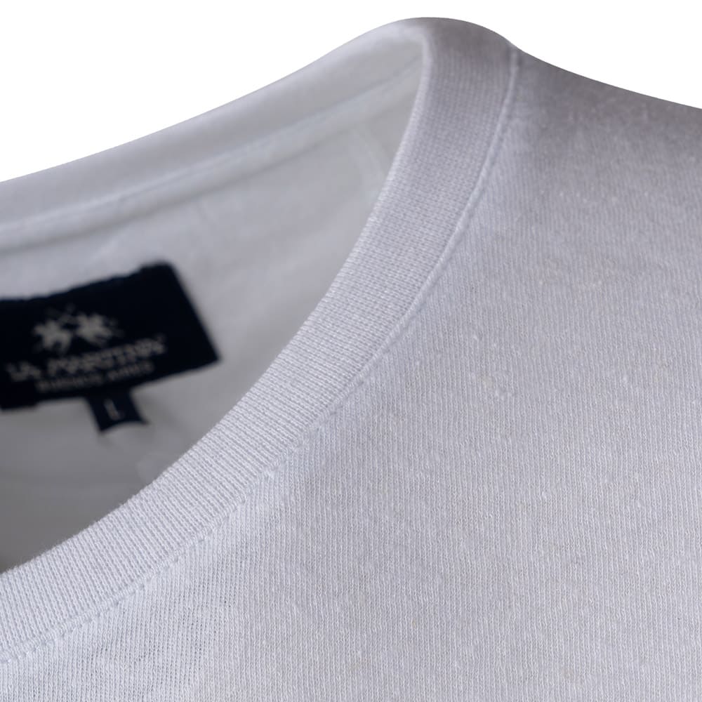 La Martina Λευκό T-shirt C Neck - 3LMVMR302