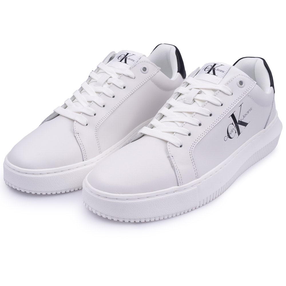 Calvin Klein Λευκά Sneakers 100% Leather - YM0YM00681