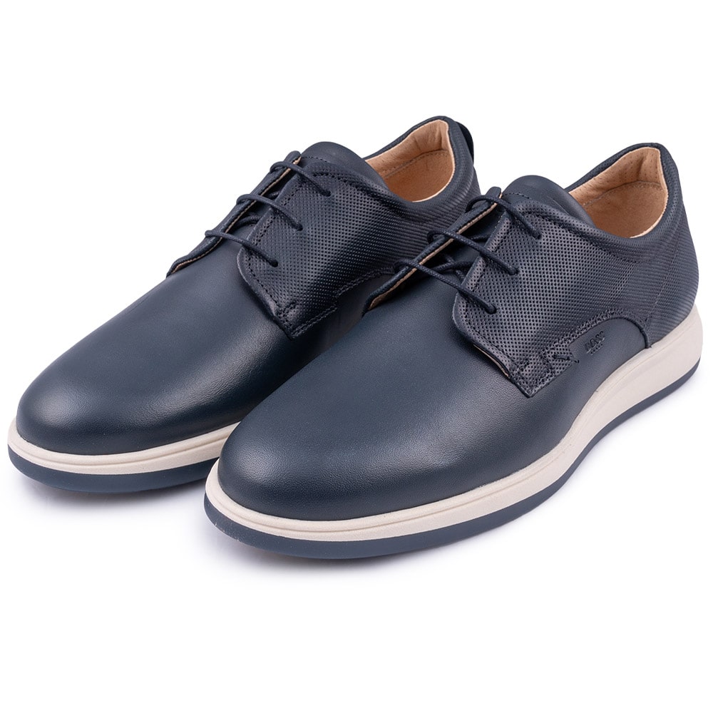 Boss Shoes Μπλε Derby 100% Leather - ZA267