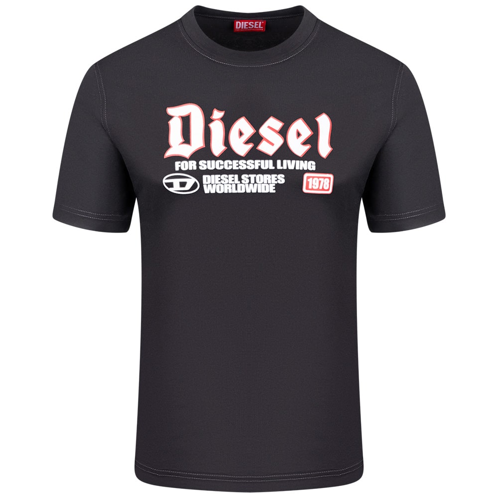Diesel Μαύρο T-shirt C Neck - A14789 0GRAI
