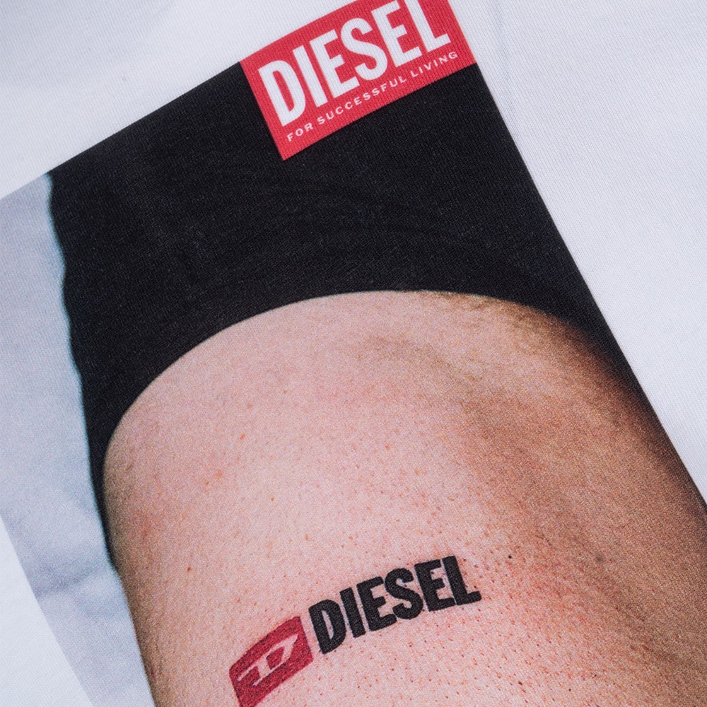 Diesel Λευκό T-shirt C Neck - A15161 0GRAI