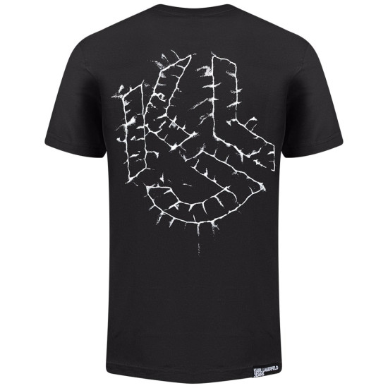 Karl Lagerfeld Μαύρο T-shirt C Neck - A2M17049