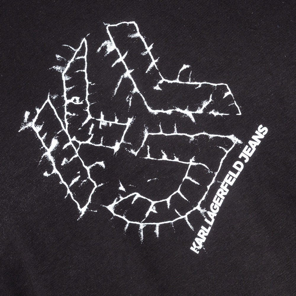 Karl Lagerfeld Μαύρο T-shirt C Neck - A2M17073
