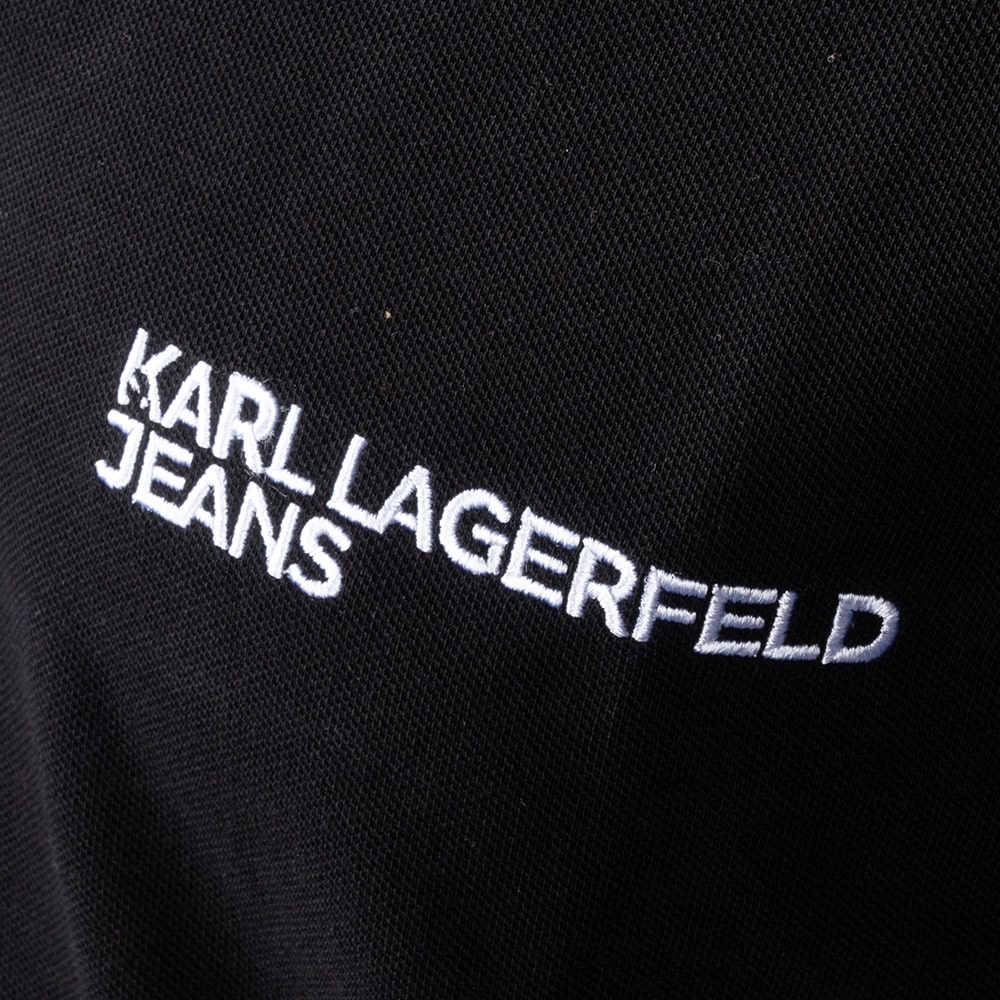 Karl Lagerfeld Μαύρο Κοντομάνικο polo - A2M17094