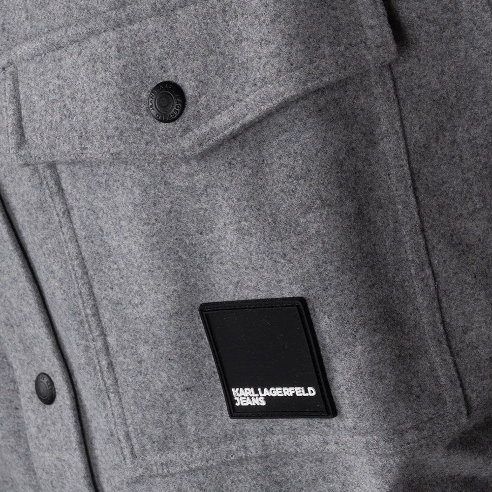 Karl Lagerfeld Γκρι Πουκάμισο Overshirt - A4M16018