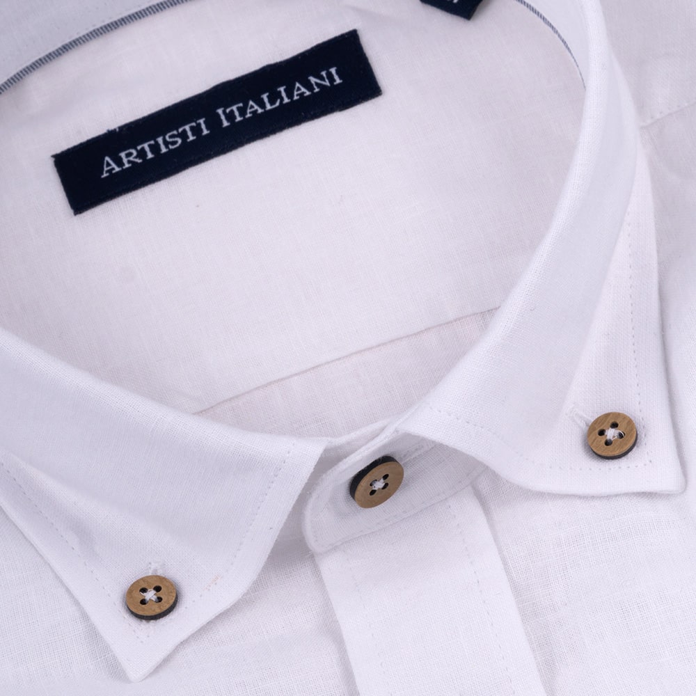 Artisti Italiani Λευκό Πουκάμισο Button Down - AI18734/CBD