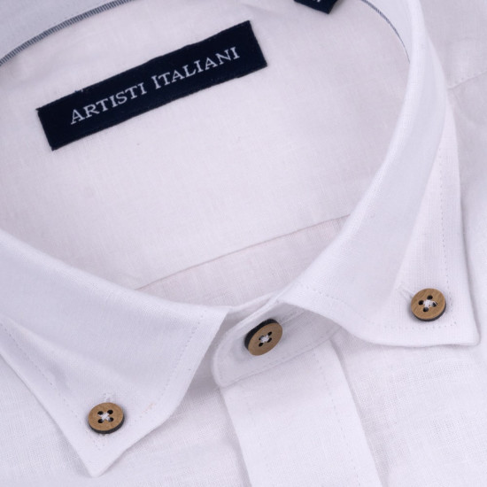 Artisti Italiani Λευκό Πουκάμισο Button Down - AI18734/CBD