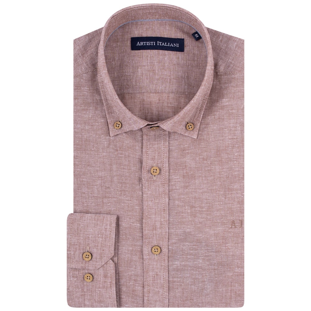 Artisti Italiani Σομόν Πουκάμισο Button Down - AI18734/CBD