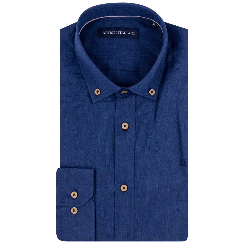 Artisti Italiani Μπλε Πουκάμισο Button Down - AI18734/CBD