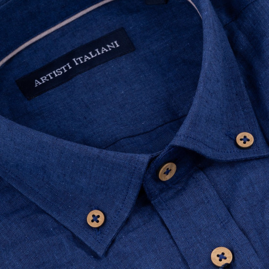 Artisti Italiani Μπλε Πουκάμισο Button Down - AI18734/CBD