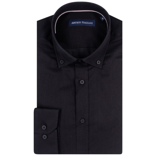 Artisti Italiani Μαύρο Πουκάμισο Button Down - AI18734/CBD