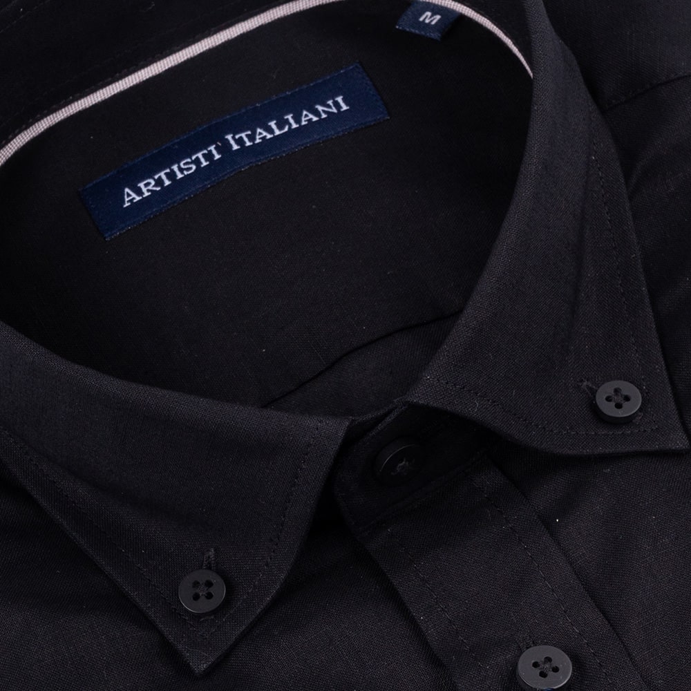 Artisti Italiani Μαύρο Πουκάμισο Button Down - AI18734/CBD