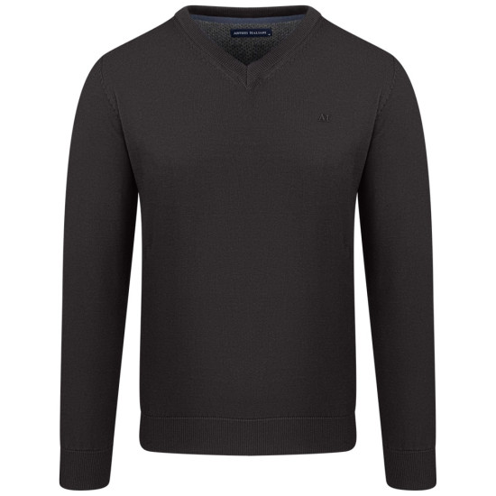 Artisti Italiani Μαύρο Πουλόβερ V-Neck - AI27411