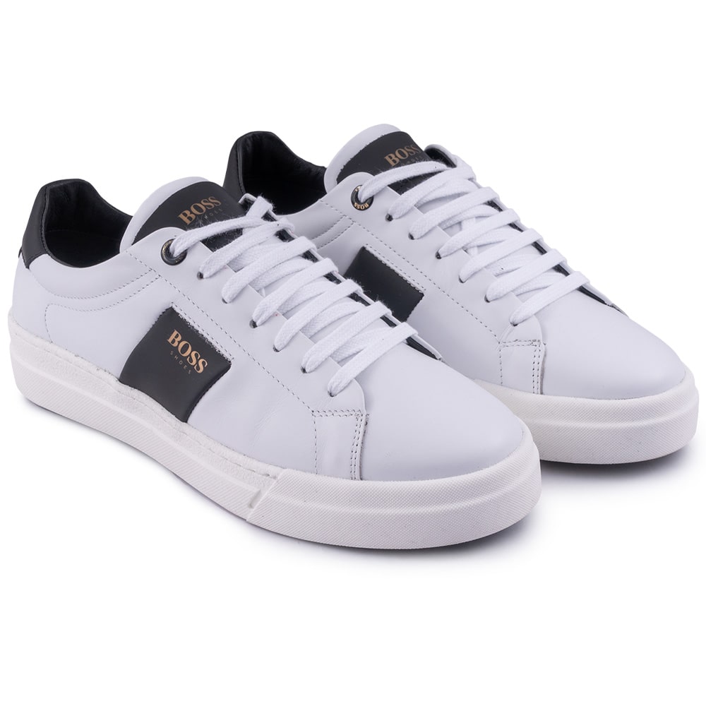 Boss Shoes Λευκά Sneakers 100% Leather - AZ211