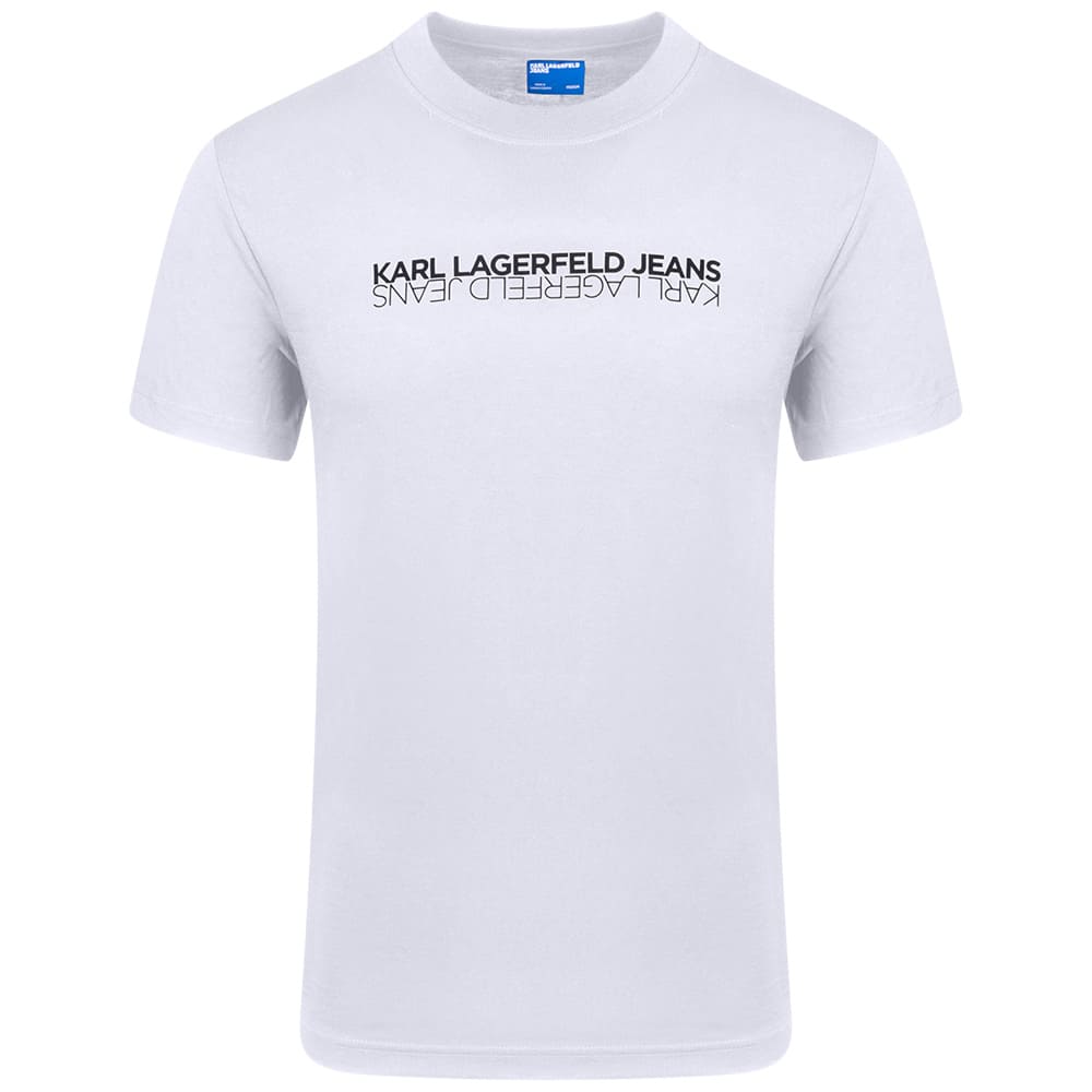 KARL JEANS Λευκό T-shirt C Neck - B1M17063