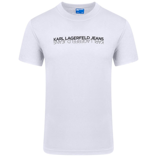 KARL JEANS Λευκό T-shirt C Neck - B1M17063