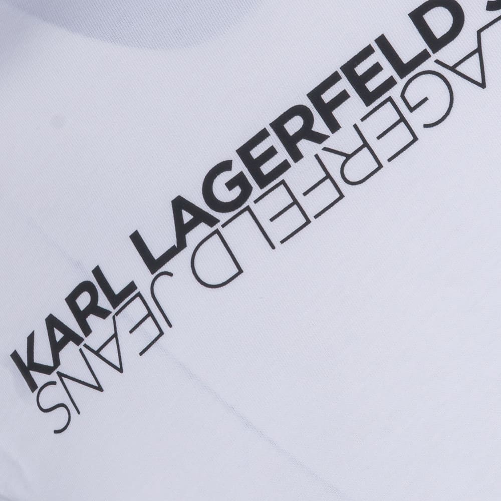 KARL JEANS Λευκό T-shirt C Neck - B1M17063