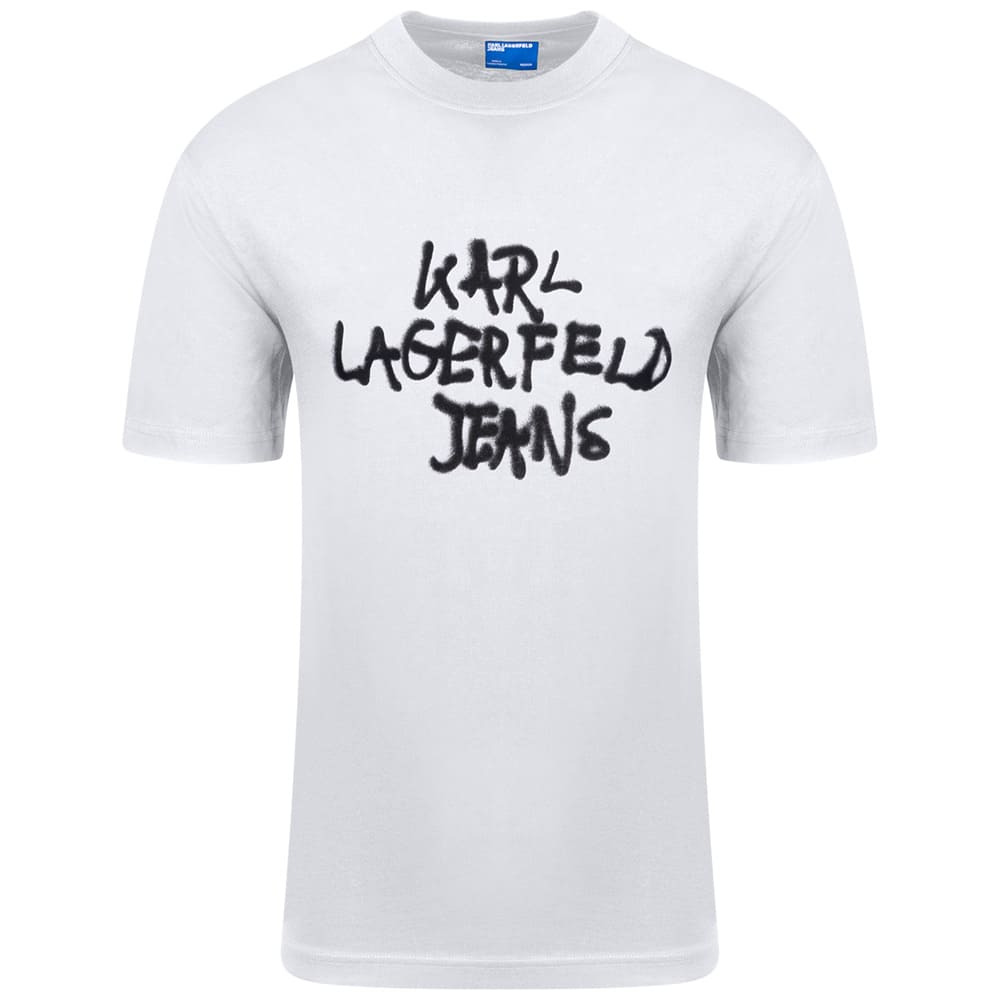 KARL JEANS Λευκό T-shirt C Neck - B1M17065