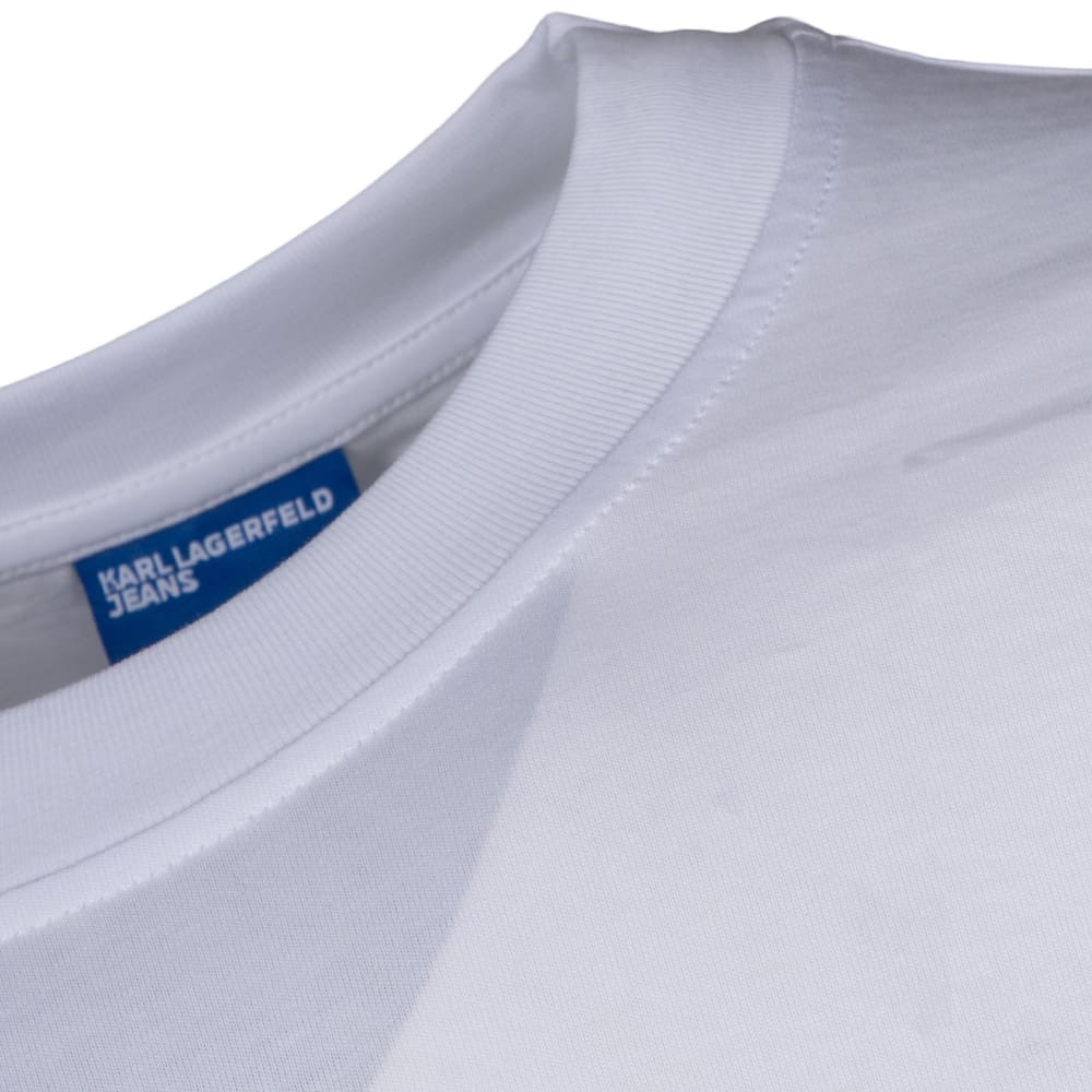 KARL JEANS Λευκό T-shirt C Neck - B1M17065
