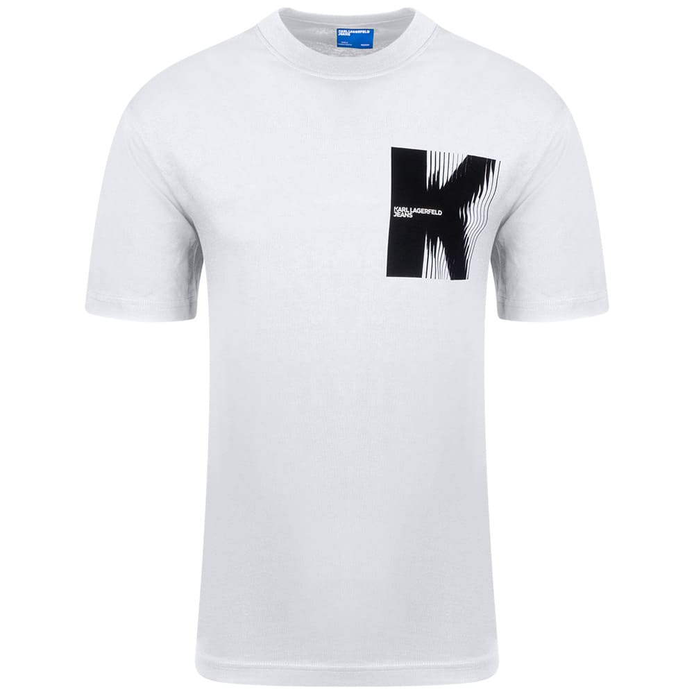 KARL JEANS Λευκό T-shirt C Neck - B1M17066