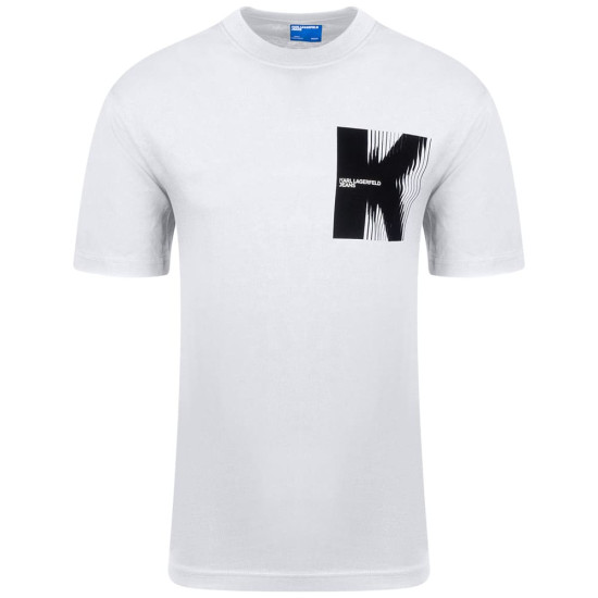 KARL JEANS Λευκό T-shirt C Neck - B1M17066