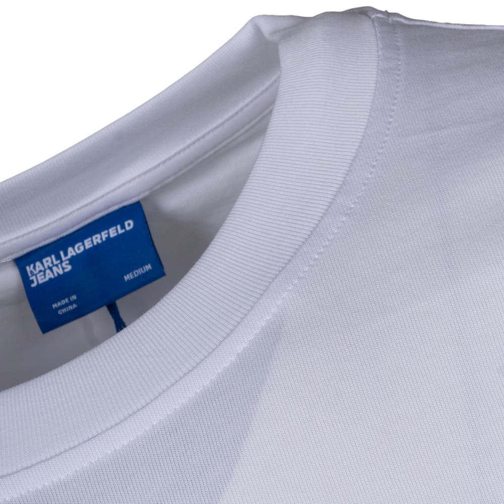 KARL JEANS Λευκό T-shirt C Neck - B1M17066