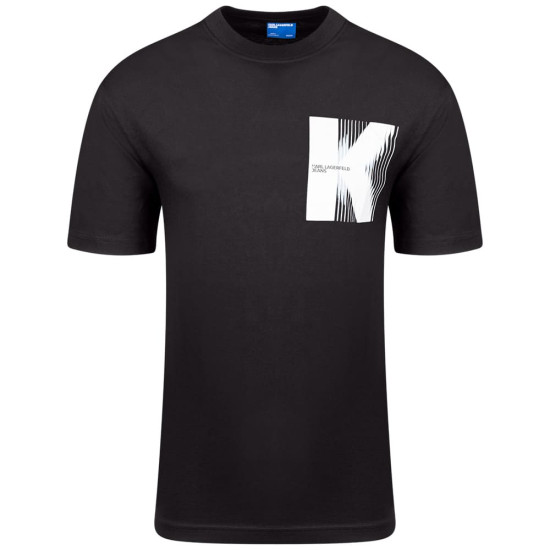 KARL JEANS Μαύρο T-shirt C Neck - B1M17066