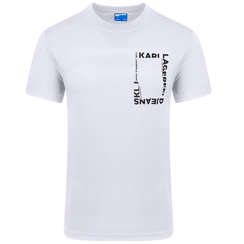 KARL JEANS Λευκό T-shirt C Neck - B2M17046
