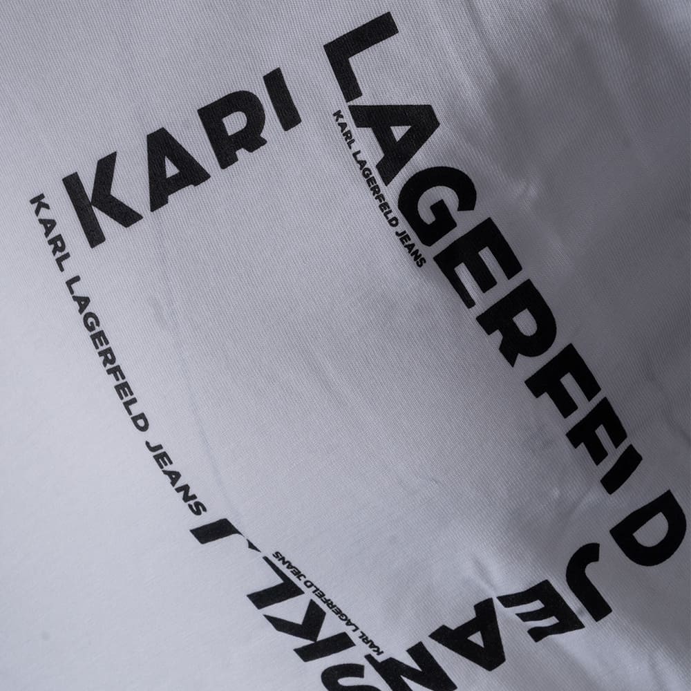KARL JEANS Λευκό T-shirt C Neck - B2M17046