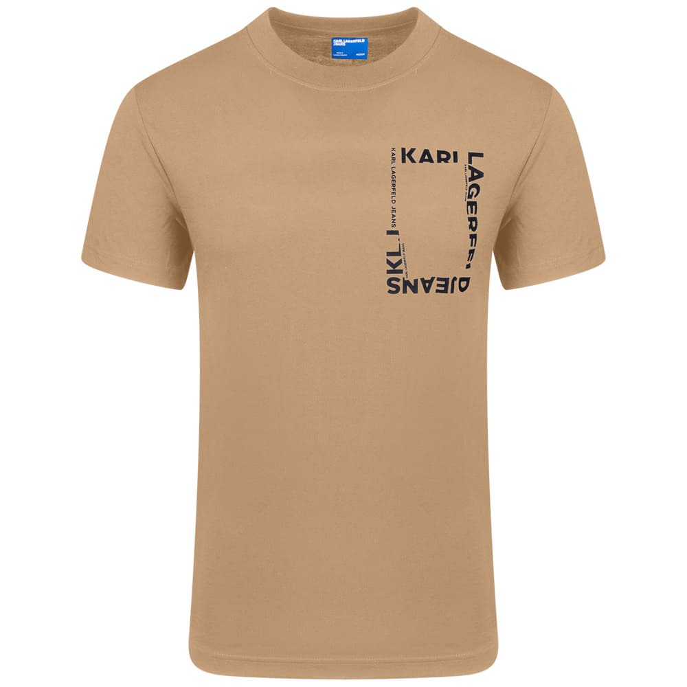 KARL JEANS Μπεζ T-shirt C Neck - B2M17046