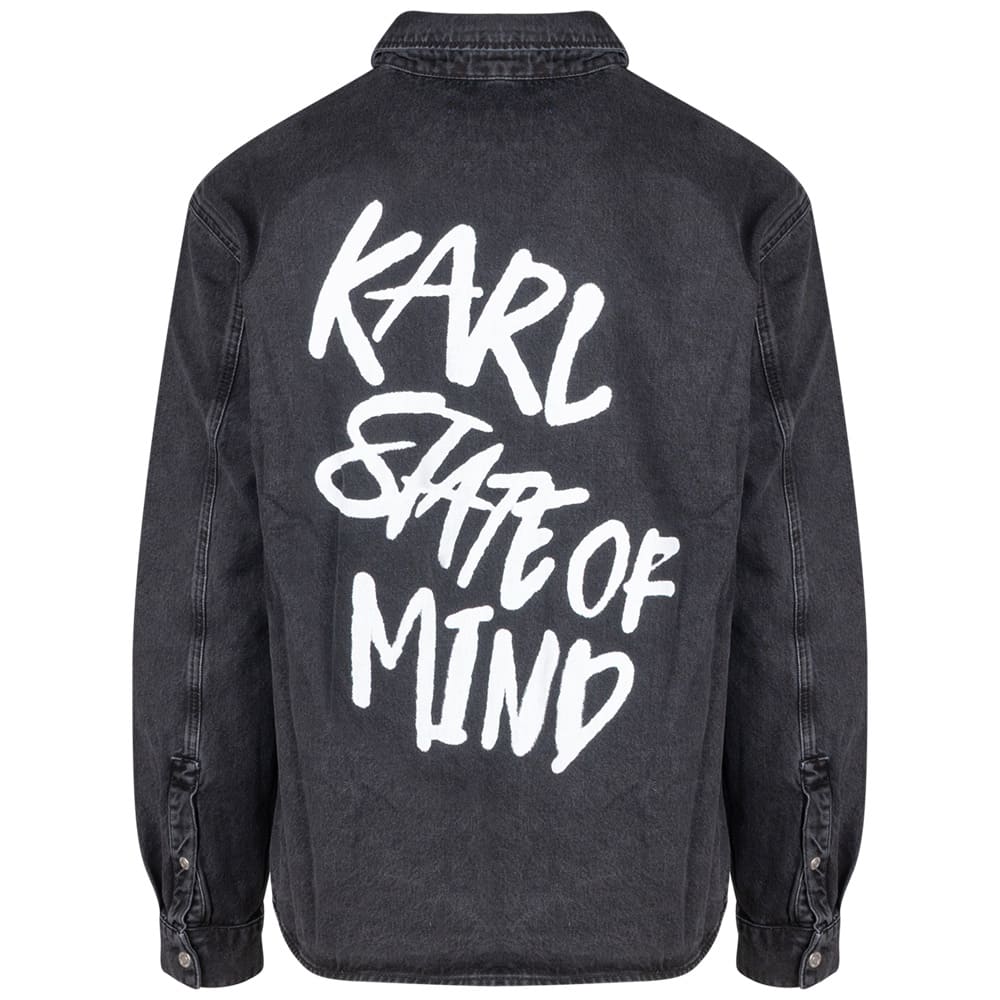 KARL JEANS Μαύρο Πουκάμισο Overshirt Denim - B3M16005