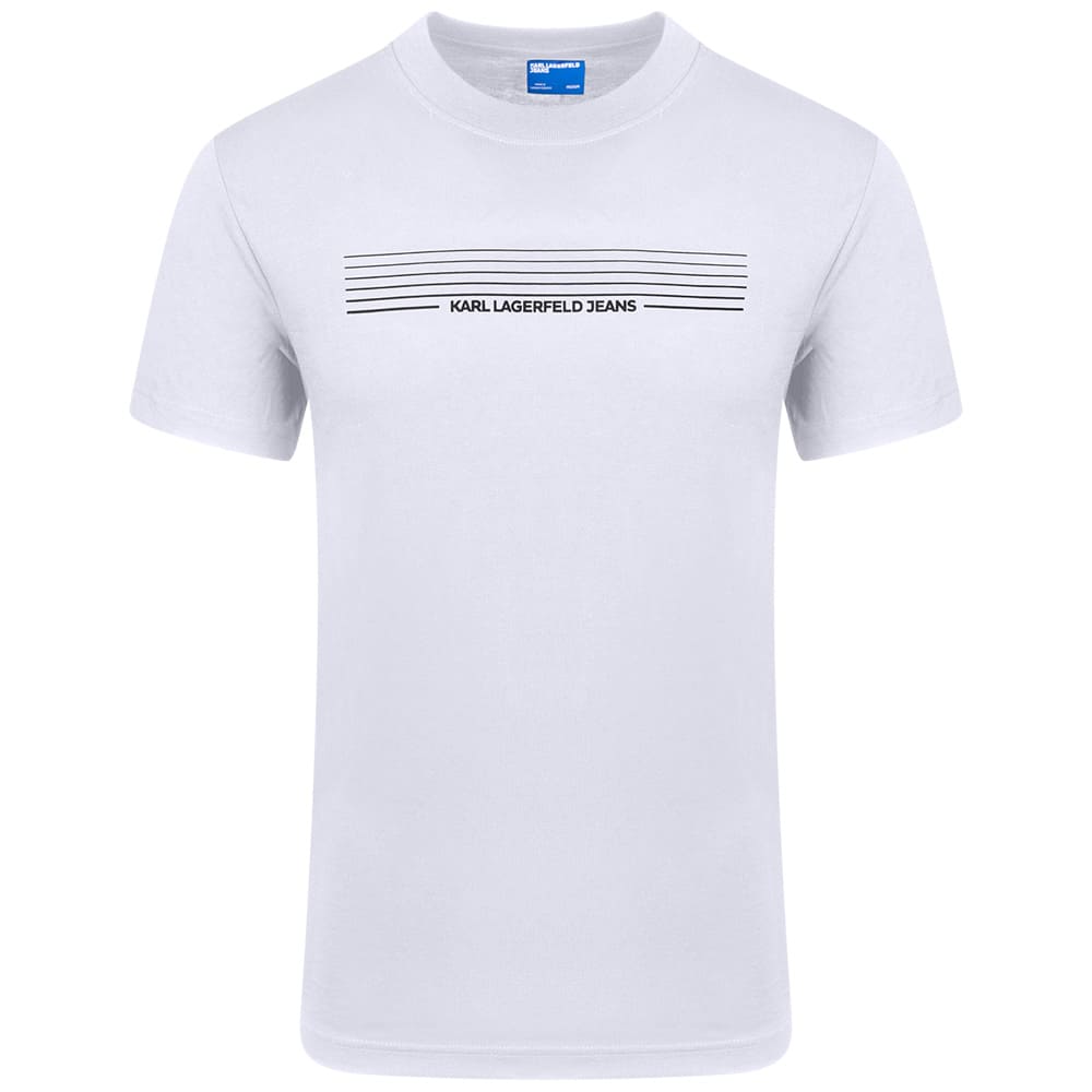 KARL JEANS Λευκό T-shirt C Neck - B3M17001