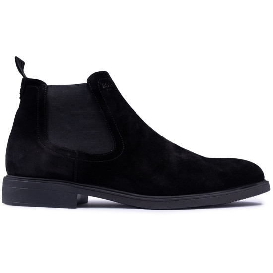 Boss Shoes Μαύρο Μποτάκι 100% Leather - C7861 SUE