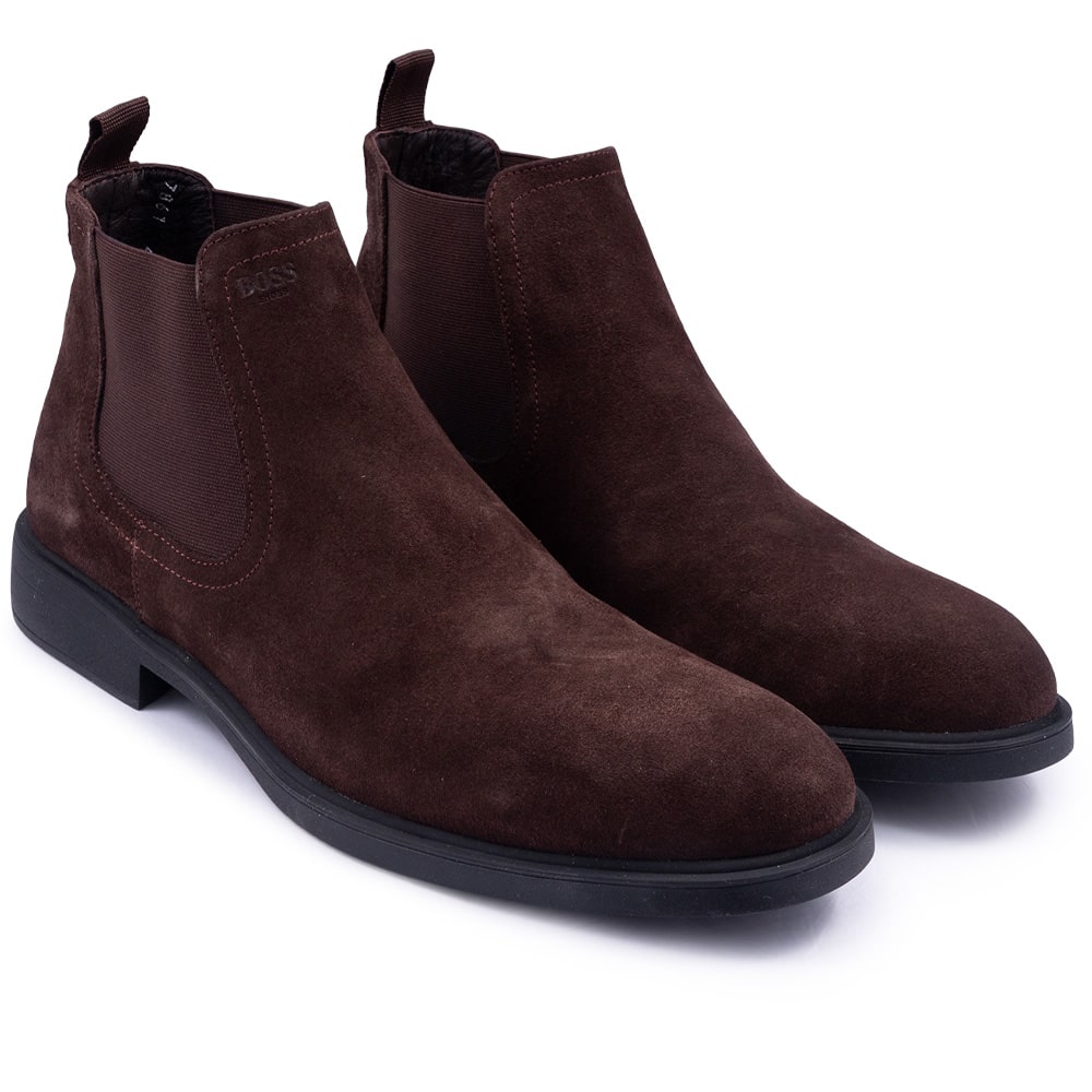 Boss Shoes Καφέ Μποτάκι 100% Leather - C7861 SUE