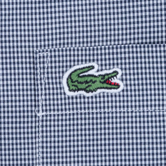 LACOSTE Μπλε Καρό Πουκάμισο Button Down - 3CH2564