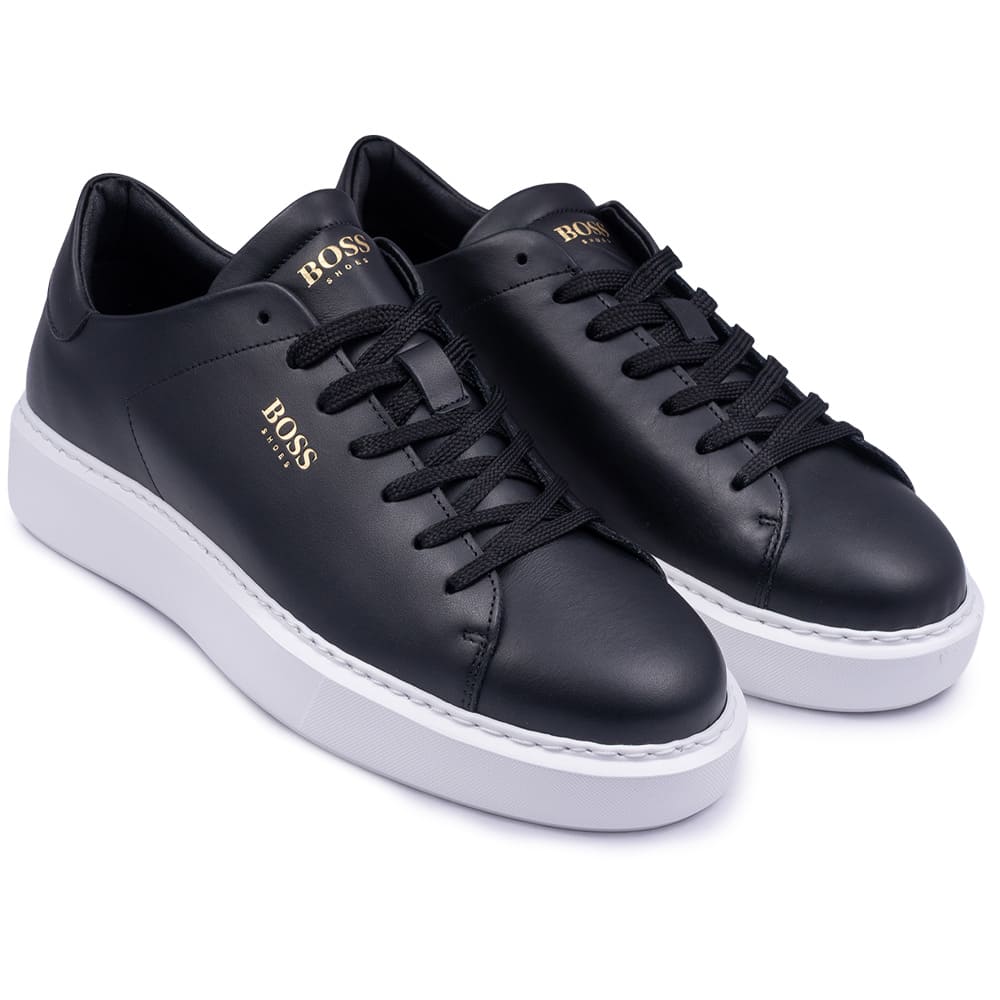 Boss Shoes Μαύρα Sneakers 100% Leather - D5720