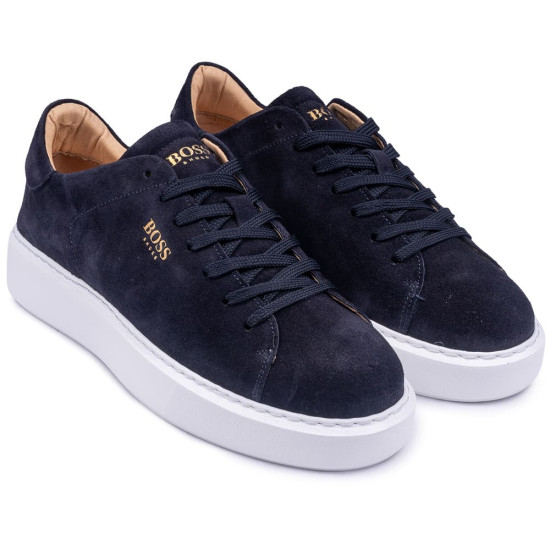 Boss Shoes Μπλε Sneakers 100% leather - D5720 SUEDE