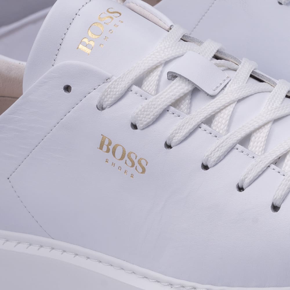 Boss Shoes Λευκά Sneakers 100% Leather - D5720