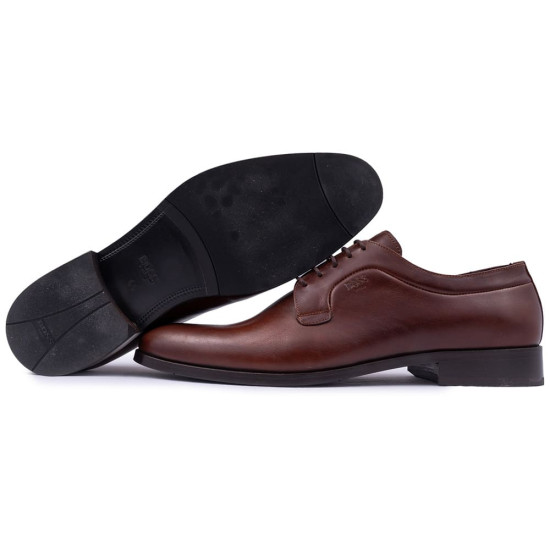 BOSS SHOES Καφέ Derby 100% Leather - D7521