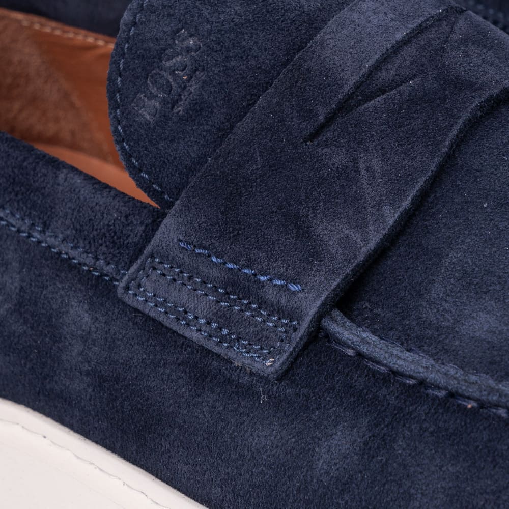 Boss Shoes Μπλε Loafer 100% Leather - D7864 SUE