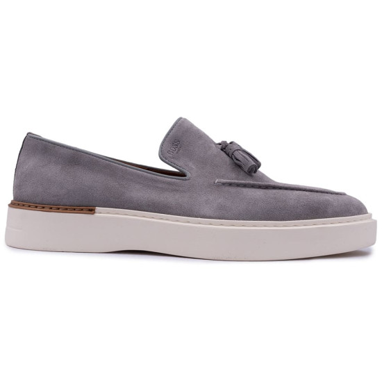 Boss Shoes Γκρι Loafer 100% Leather - D7865 SUE