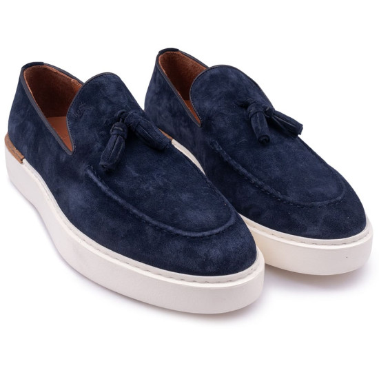 Boss Shoes Μπλε Loafer 100% Leather - D7865 SUE