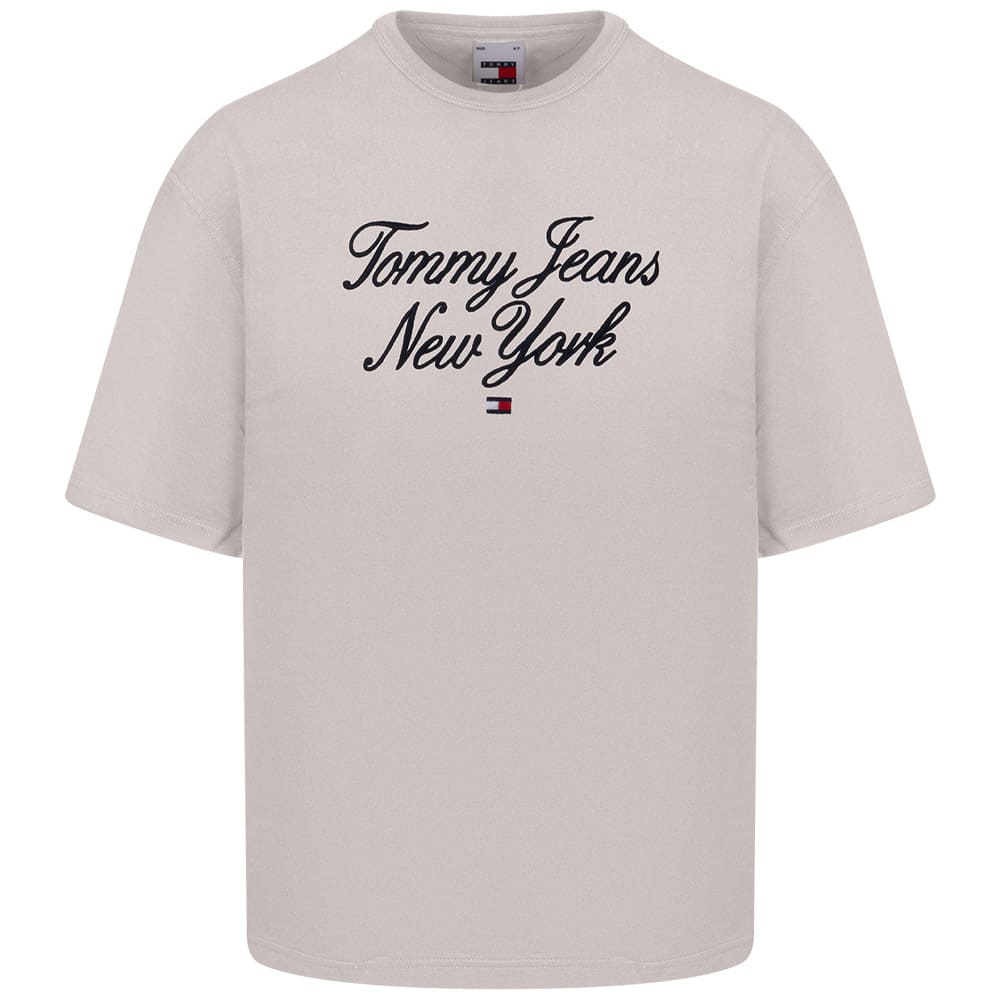 Tommy Jeans Εκρού T-shirt C Neck - DM0DM18579