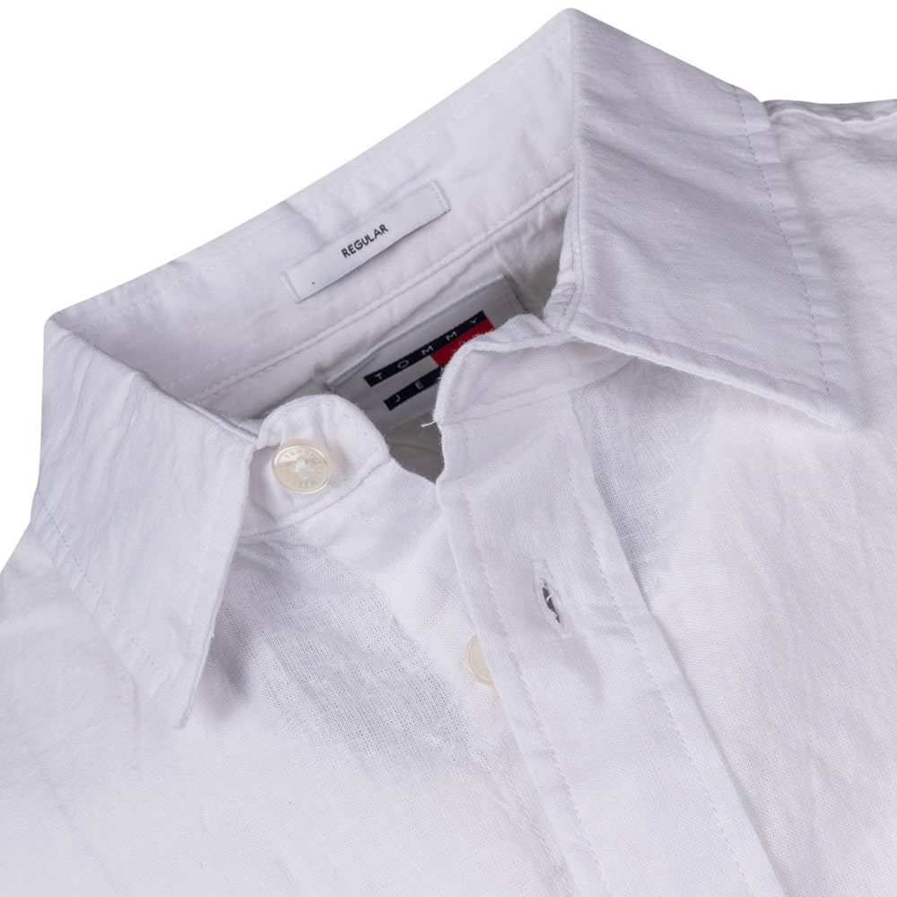 Tommy Jeans Λευκό Πουκάμισο Linen Blend - DM0DM18962