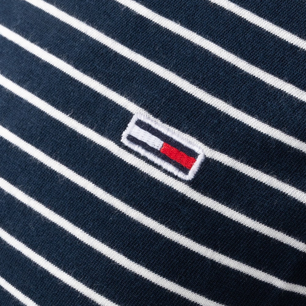 Tommy Jeans Μπλε Ριγέ T-shirt C Neck - DM0DM20377
