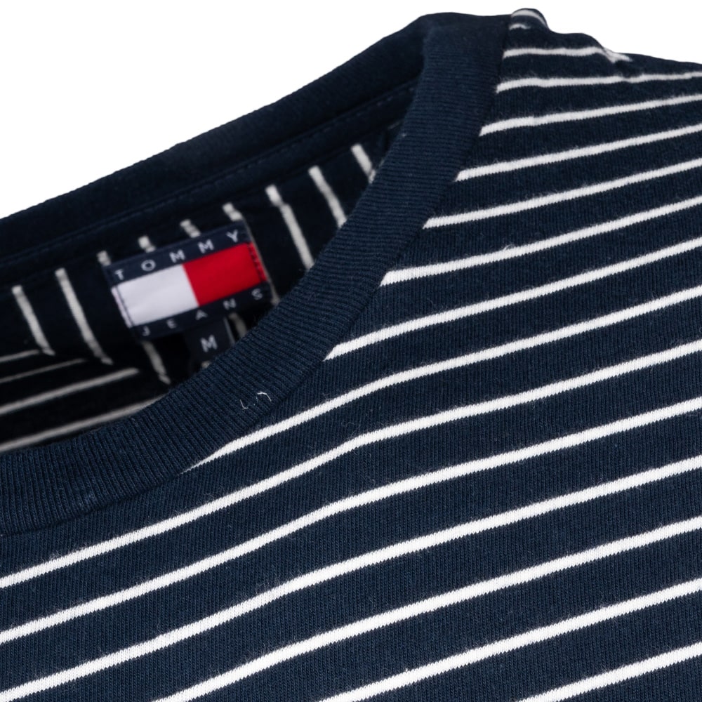 Tommy Jeans Μπλε Ριγέ T-shirt C Neck - DM0DM20377